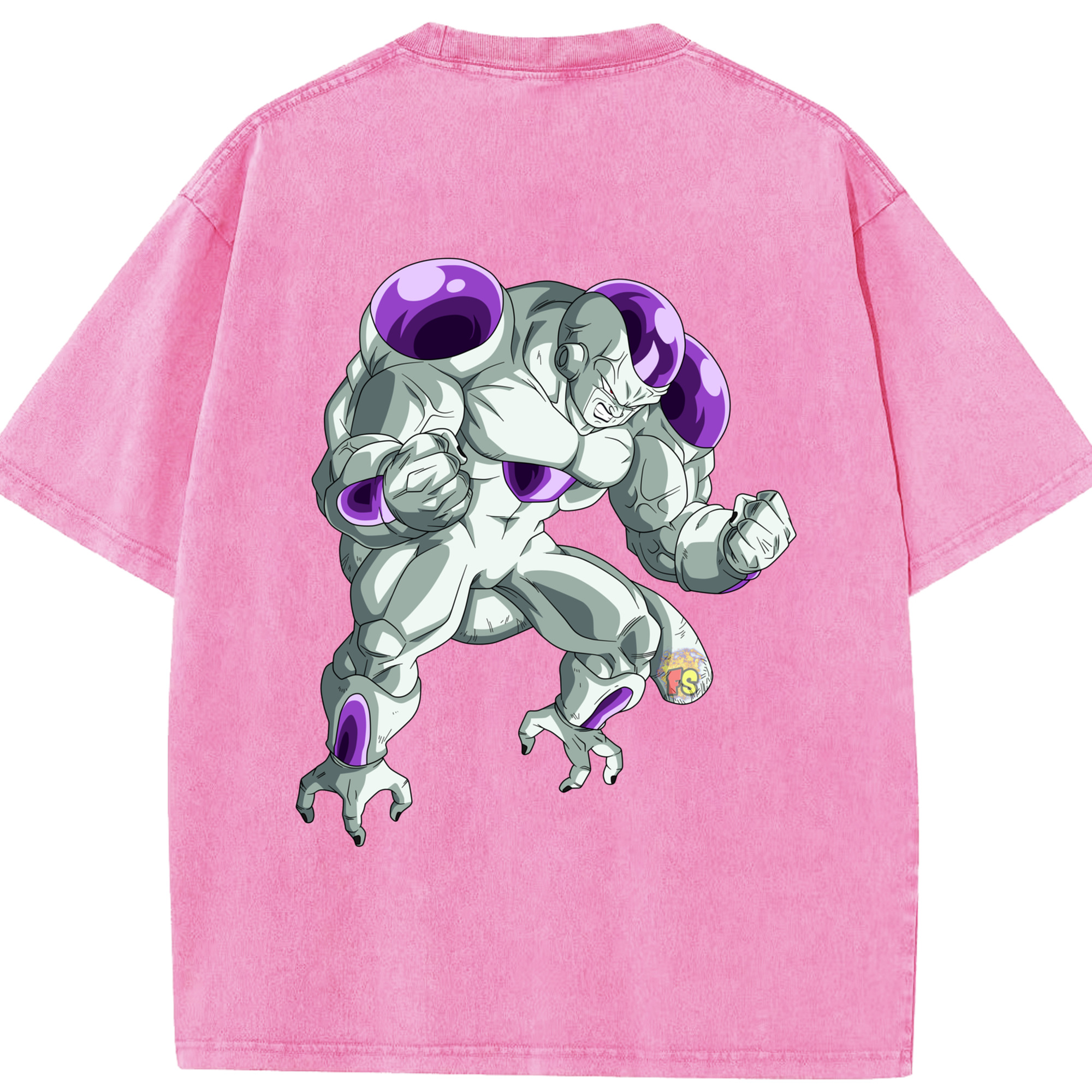 （画像用） ドラゴンボール フリーザ DRAGON BALL Frieza 綿100% ヴィンテージ風 半袖Tシャツ（背面プリント）